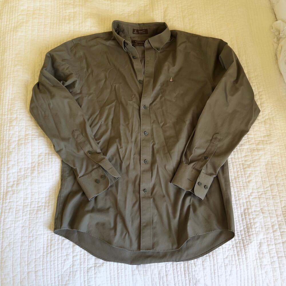 Nordstrom Grey Button Up Dress Shirt Men's Large